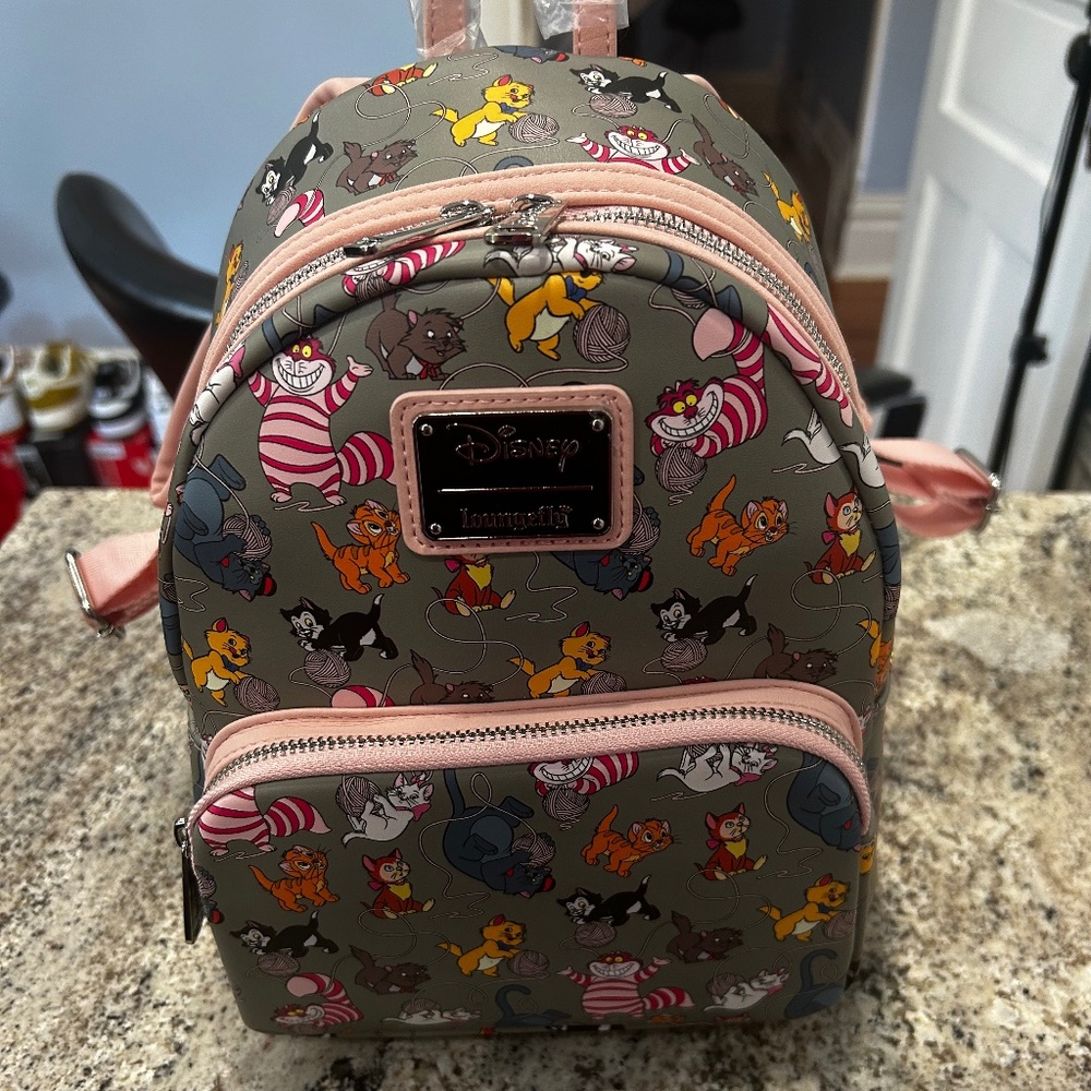 NWT - Loungefly Backpack with Disney Cats - Picture 1 of 2